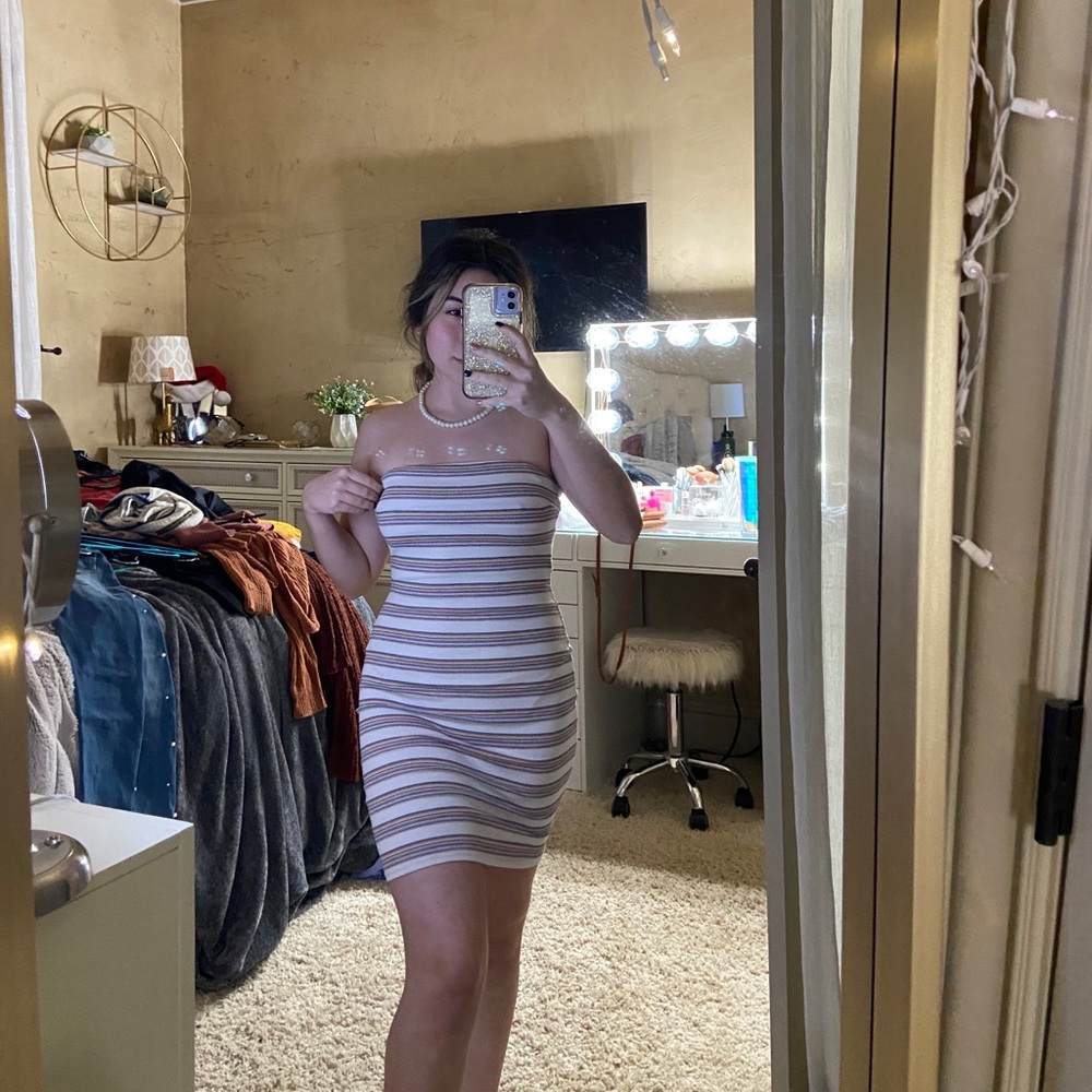 bodycon candy stripped dress